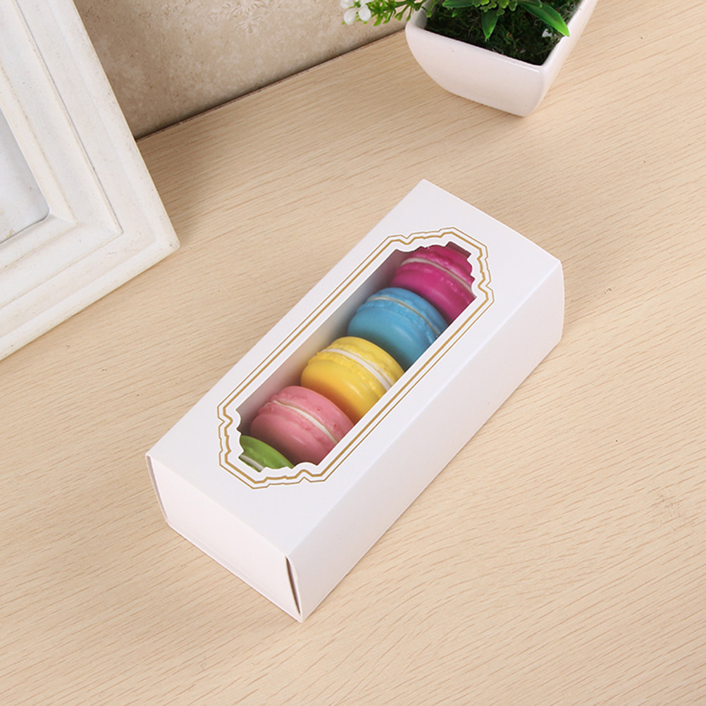 Kraft Paper Box - 20pcs 5-Cavity Macaron Box Food Grade