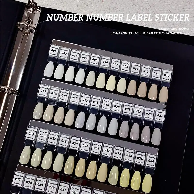 Sticker Label Template - NO.1-240 Nail Polish Number Sticker Label