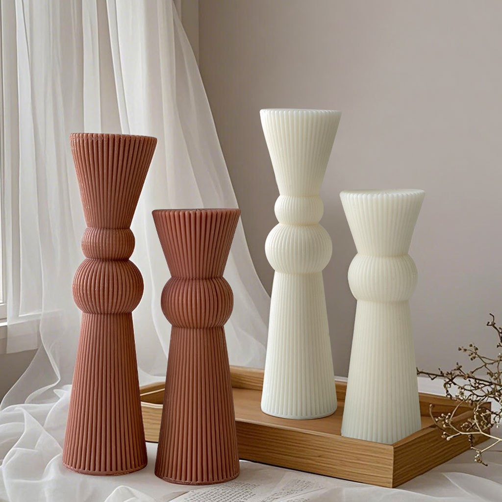 Candle Supplies Tins - DIY Long Rod Striped Pillar Candle