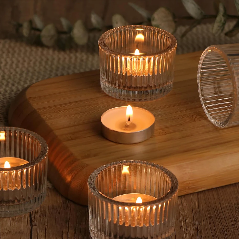6/12pcs Clear Tealight Candle  - đánh giá và giá Candle Glass Supplies