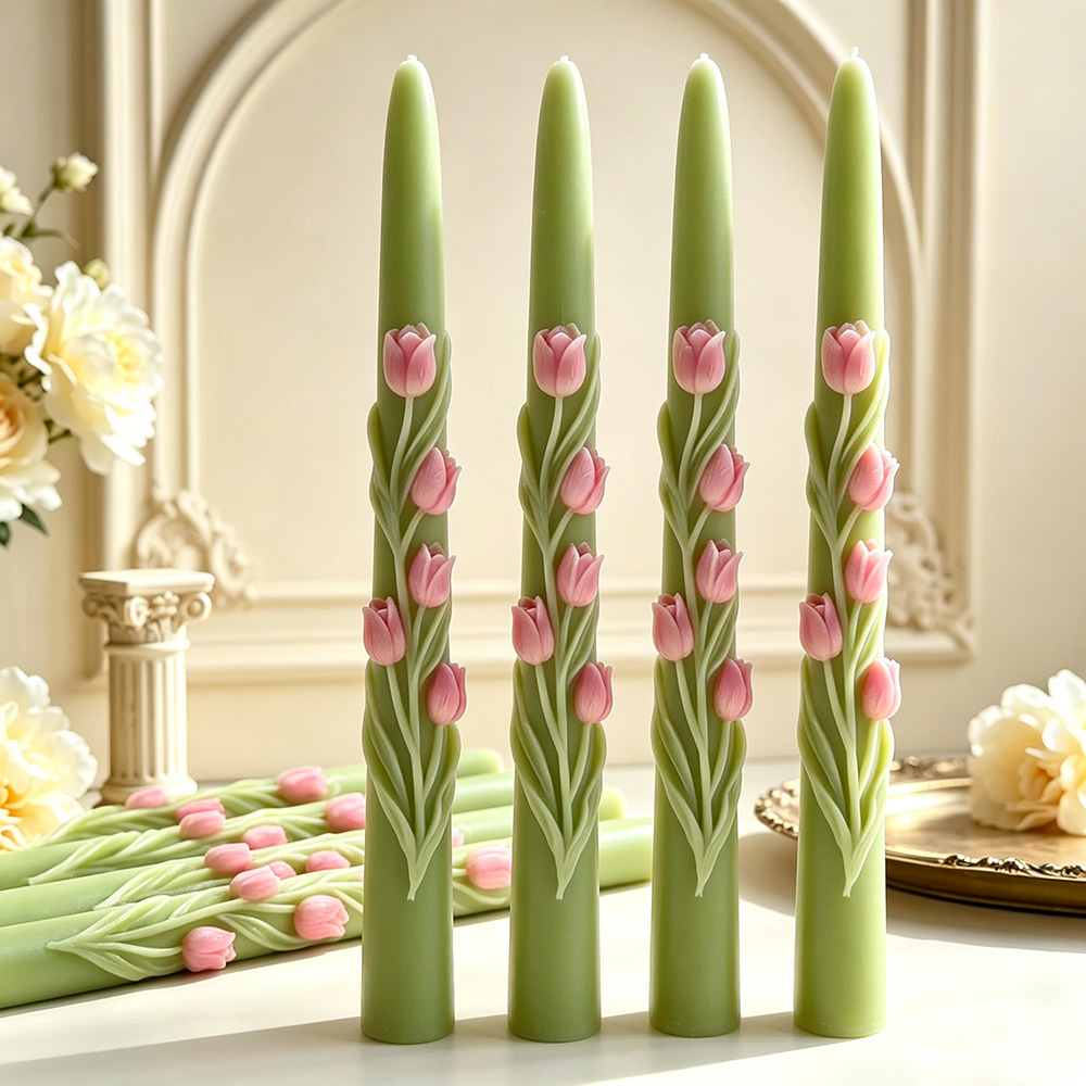 Long Pole Flower Taper Candle  - đánh giá và giá Candle Supplies Tins
