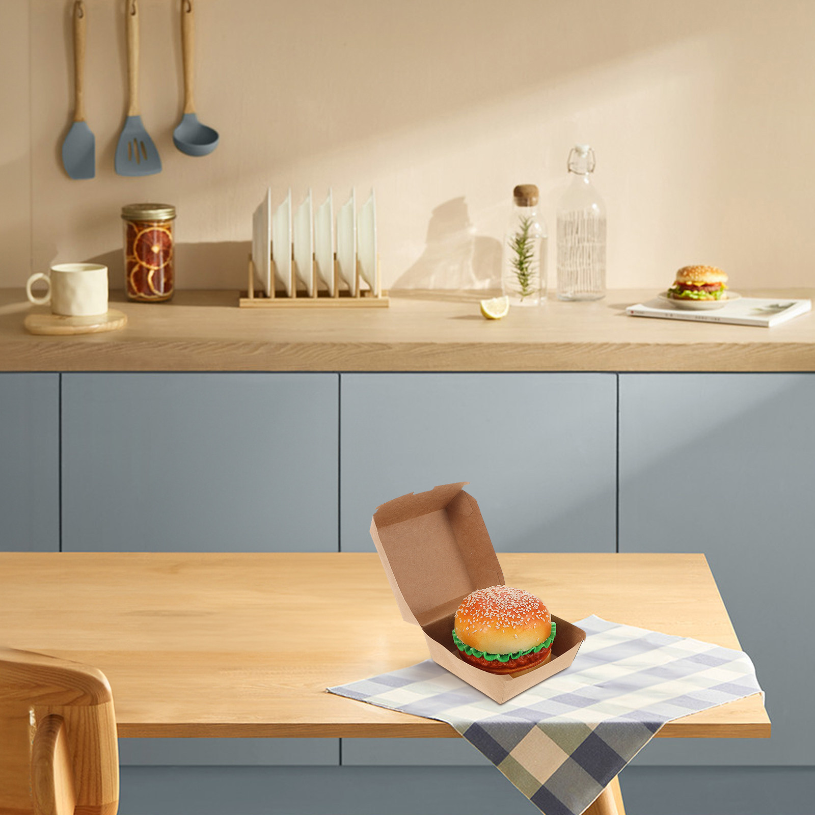 30Pcs Burger Boxes Kraft Paper - đánh giá và giá Kraft Paper Box