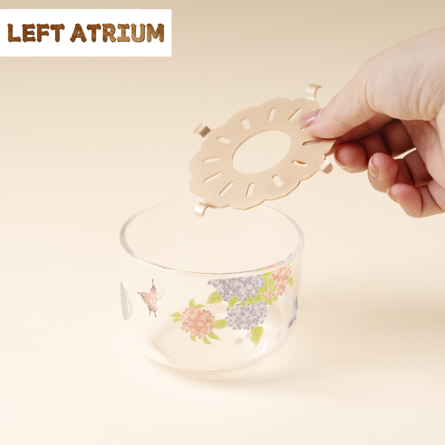 Hydrangea Butterfly Glass Tea  - đánh giá và giá Candle Glass Supplies