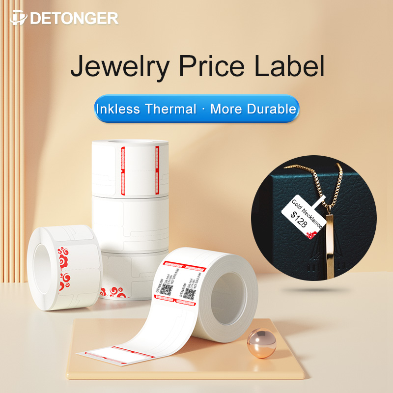 DETONGER Nhiệt Jelwery Nhãn Gi - đánh giá và giá Sticker Label Template