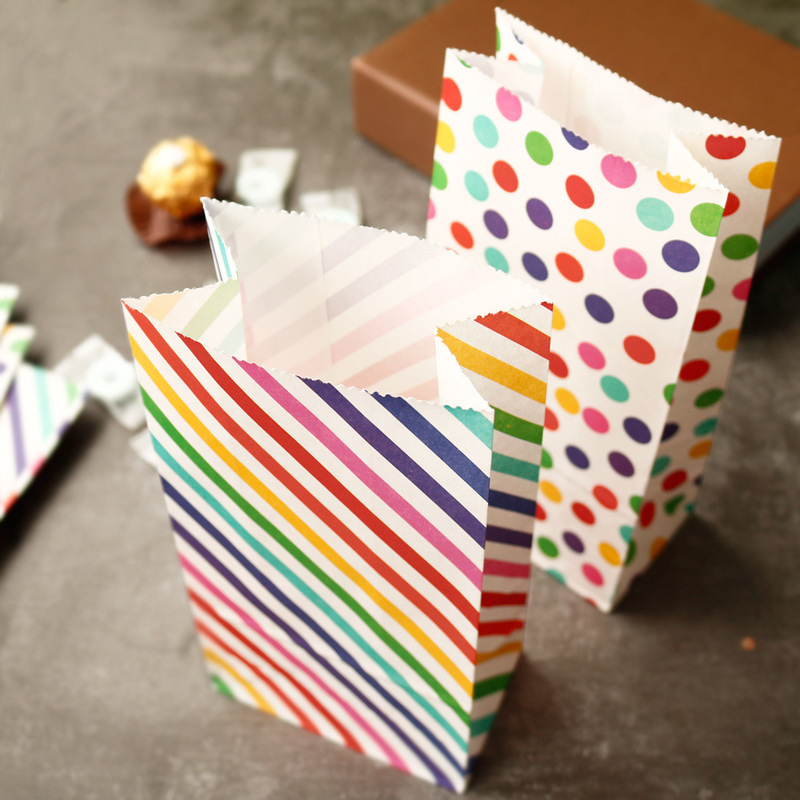 Small Paper Bags Rainbow Print - đánh giá và giá Kraft Paper Box