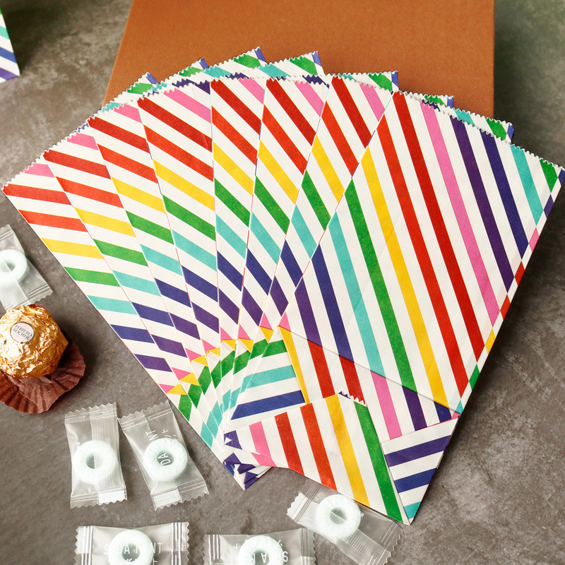 Small Paper Bags Rainbow Print - đánh giá và giá Kraft Paper Box