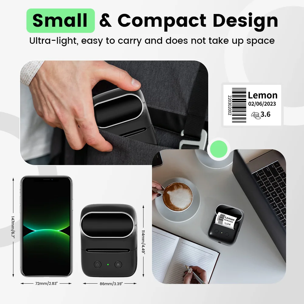 M108 Wireless Bluetooth Label  - đánh giá và giá Sticker Label Template