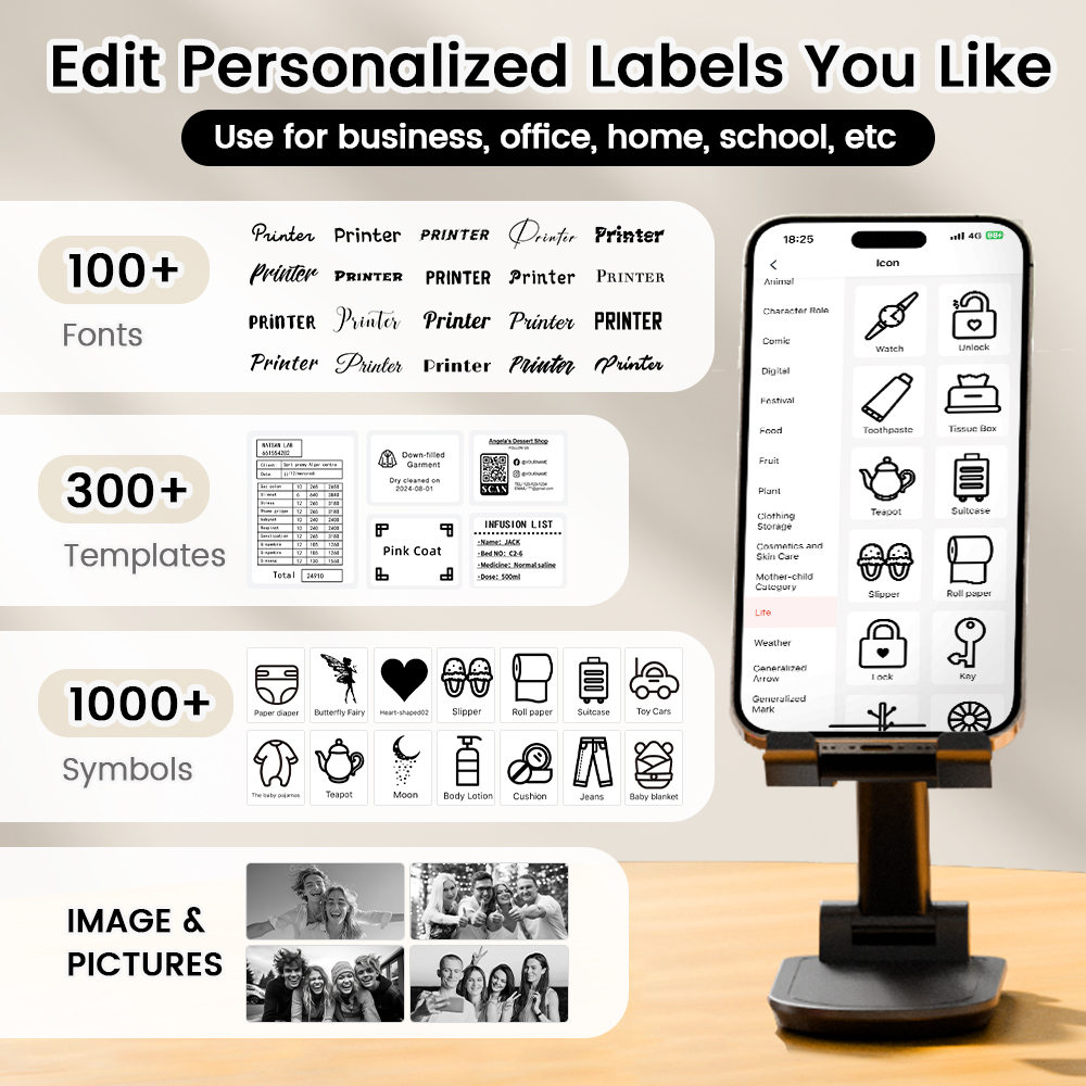 Mini Label Printer 20-50mm Shi - đánh giá và giá Sticker Label Template