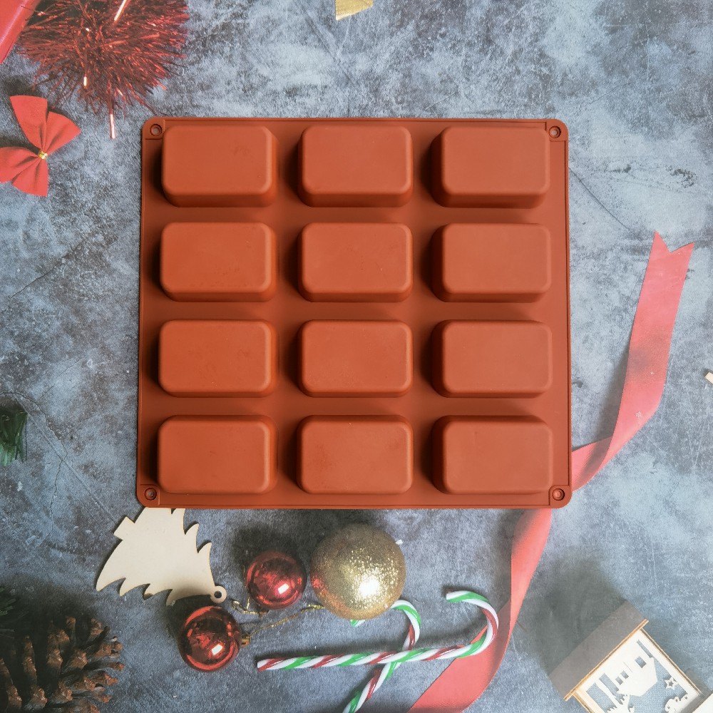 12 Cavity Square Silicone Soap - đánh giá và giá Candle Supplies Tins