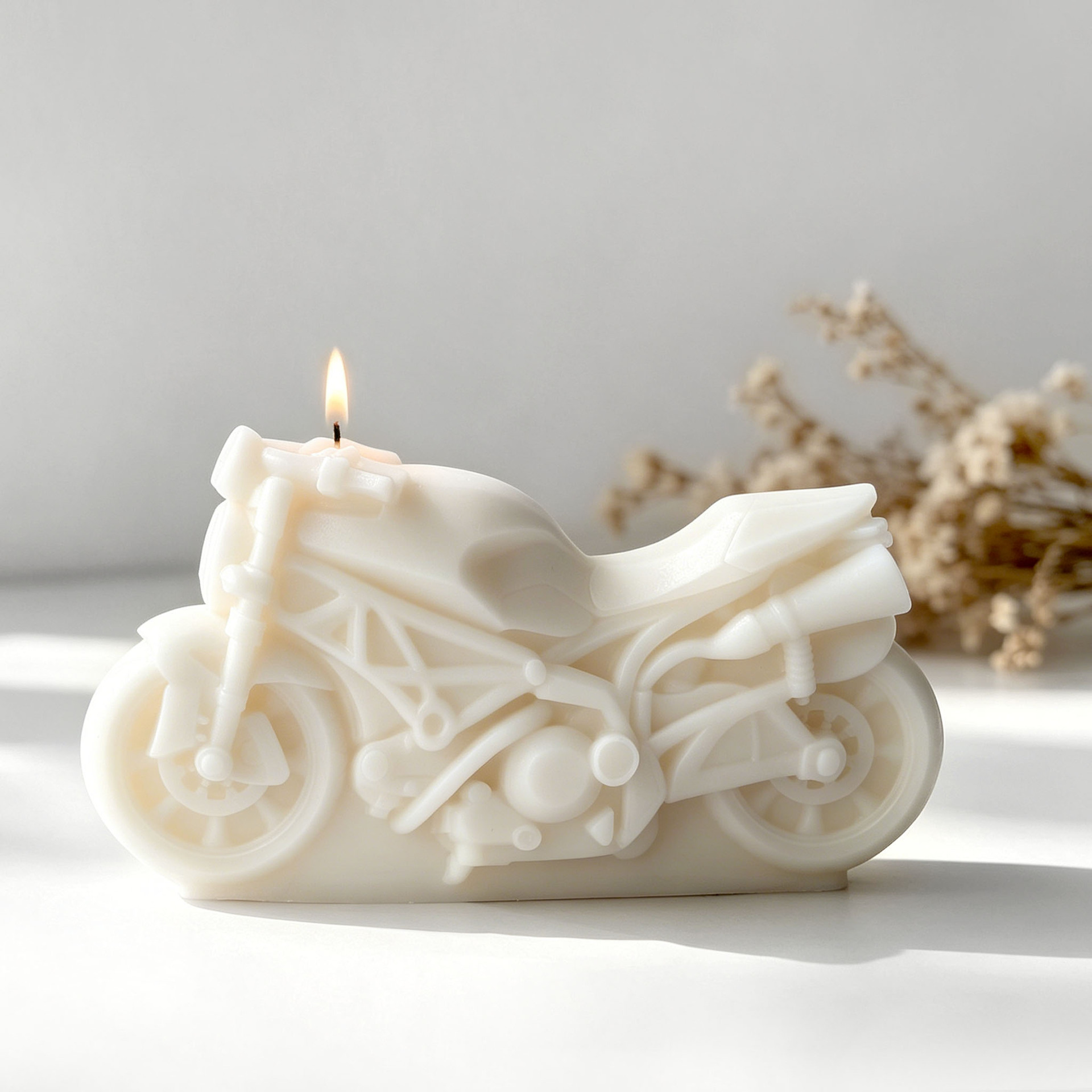 Motorcycle Design Candle Silic - đánh giá và giá Candle Supplies Tins