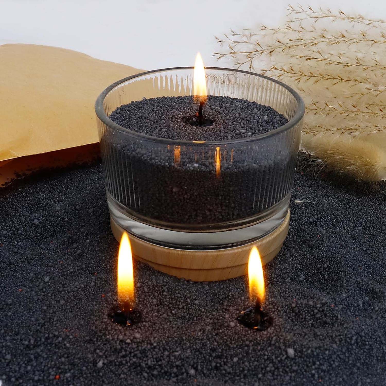 Black Candle Sand with Wick, 2 - đánh giá và giá Candle Supplies Tins