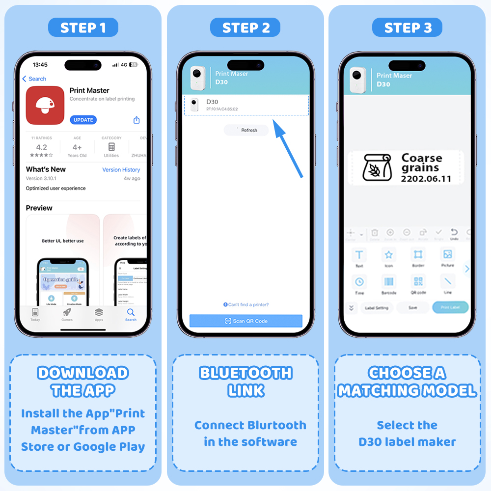 Printer Portable Wireless Blue - đánh giá và giá Sticker Label Template